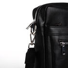 Сумка кросс-боди мужская TEXTURA, на молнии, 3 наружных кармана, 22×6×25.5 см, чёрная - Фото 3