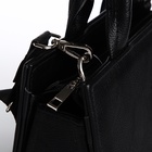 Сумка женская тоут TEXTURA на молнии, 22×11×22 см, чёрная - Фото 9