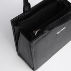 Сумка женская тоут TEXTURA на молнии, 22×11×22 см, чёрная - Фото 10