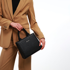 Сумка женская тоут TEXTURA на молнии, 22×11×22 см, чёрная - Фото 2