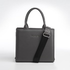 Сумка женская тоут TEXTURA на молнии, 22×11×22 см, серая - Фото 4