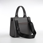 Сумка женская тоут TEXTURA на молнии, 22×11×22 см, серая - Фото 5