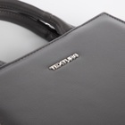 Сумка женская тоут TEXTURA на молнии, 22×11×22 см, серая - Фото 6