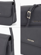 Сумка женская мессенджер TEXTURA на магните, 25×7.5×19 см, серая - Фото 3