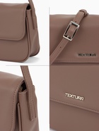 Сумка женская мессенджер TEXTURA на магните, 25×7.5×19 см, бежевая - Фото 3