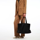 Сумка женская на молнии TEXTURA, большой размер, чёрная - Фото 14