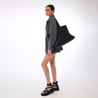 Сумка женская на молнии TEXTURA, большой размер, чёрная - Фото 13