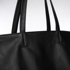 Сумка женская TEXTURA, шопер, большой размер, цвет чёрный - Фото 6
