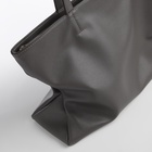 Сумка-шопер женская TEXTURA на молнии, размер 46×15×33 см, однотонная, серая - Фото 4