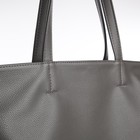 Сумка женская TEXTURA, шопер, большой размер, цвет серый - Фото 6