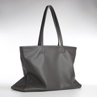 Сумка-шопер женская TEXTURA на молнии, размер 46×15×33 см, однотонная, серая - Фото 9