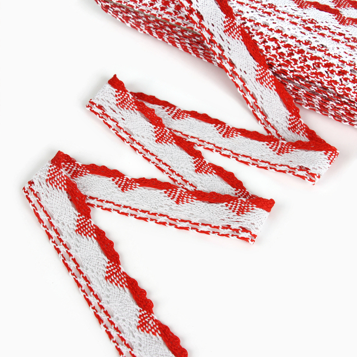Тесьма плетеная цветная с люрексом 4,5см, по 100 м - Фото 1
