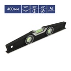 Уровень алюминиевый трапециевидный ТУНДРА ПРОФИ, фрезерованный, 3 глазка, 400 мм - Фото 2