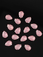 Стразы пришивные «Капля», в цапах, 10×14 мм, 20 шт., розовые - Фото 2