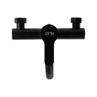 Смеситель для ванны ZEIN Z3491, изогнутый излив, душевой набор, нержавеющая сталь, черный - Фото 3