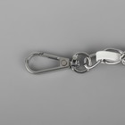 Цепочка с искусственной кожей для сумки, с карабинами, 10×15 мм, 118±3 см, цвет серебряный, белый - Фото 2