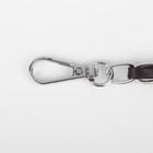 Цепочка с искусственной кожей для сумки, с карабинами, 10×15 мм, 118±3 см, цвет серебряный, коричневый - Фото 2