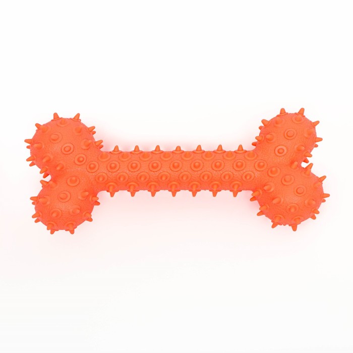 Игрушка-зубочистка для собак Пижон Premium "Кость", 15 х 5,5 см, оранжевая