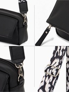 Сумка женская кросс-боди TEXTURA на молнии, 21×7×13 см, чёрная - Фото 3