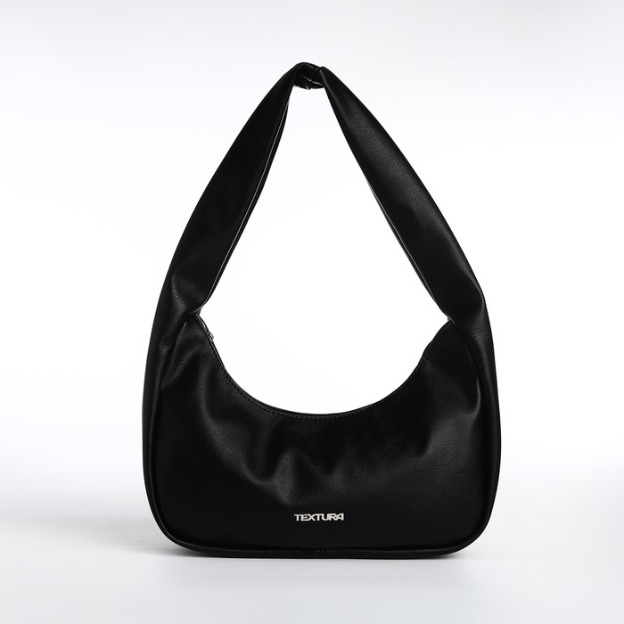 Сумка женская на молнии TEXTURA, средний размер, цвет чёрный - Фото 1