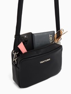 Сумка женская кросс-боди TEXTURA на молнии, 20×7×15 см, чёрная - фото 61910960