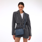 Сумка женская кросс-боди TEXTURA на молнии, 20×7×15 см, голубая - Фото 3