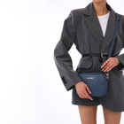 Сумка женская кросс-боди TEXTURA на молнии, 20×7×15 см, голубая - Фото 10