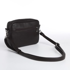 Сумка женская кросс-боди TEXTURA на молнии, 20×7×15 см, коричневая - Фото 4