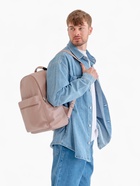 Рюкзак городской TEXTURA на молнии, с карманом, размер 30×17×42 см, бежевый - Фото 4