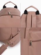 Рюкзак городской TEXTURA на молнии, с карманом, размер 30×17×42 см, бежевый - Фото 7