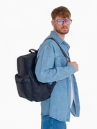 Рюкзак городской TEXTURA на молнии с карманом, размер 30×17×42 см, тёмно-синий - Фото 4