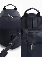 Рюкзак городской TEXTURA на молнии с карманом, размер 30×17×42 см, тёмно-синий - Фото 8