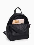 Рюкзак-мини женский TEXTURA, на молнии, размер 22×10×28 см, чёрный - Фото 5