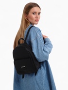 Рюкзак-мини женский TEXTURA, на молнии, размер 22×10×28 см, чёрный - Фото 4