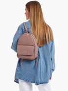 Рюкзак-мини женский TEXTURA, на молнии, размер 22×10×28 см, пудровый - Фото 4