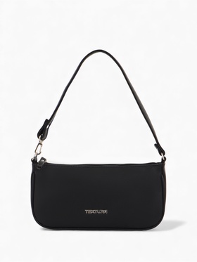 Сумка женская багет TEXTURA на молнии, 26×4×14 см, чёрная