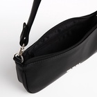 Сумка женская багет TEXTURA на молнии, 26×4×14 см, чёрная - Фото 10