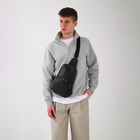 Сумка-слинг на молнии TEXTURA, наружный карман, цвет чёрный - Фото 8