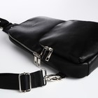 Сумка-слинг на молнии TEXTURA, наружный карман, цвет чёрный - Фото 4