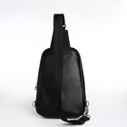 Сумка-слинг на молнии TEXTURA, наружный карман, цвет чёрный - Фото 6