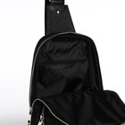 Сумка-слинг на молнии TEXTURA, наружный карман, цвет чёрный - Фото 7