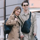 Сумка-слинг на молнии TEXTURA, наружный карман, цвет чёрный - Фото 10