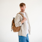 Рюкзак мужской городской, TEXTURA, текстиль, цвет коричневый - Фото 6