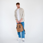 Рюкзак мужской городской, TEXTURA, текстиль, цвет коричневый - Фото 8