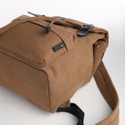 Рюкзак мужской городской, TEXTURA, текстиль, цвет коричневый - Фото 3