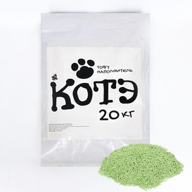 Наполнитель тофу 'Котэ', зелёный чай, 20 кг