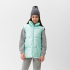 Жилет для девочки MINAKU: Cozy Winter, бирюзовый, рост 134 см - Фото 6