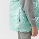 Жилет для девочки MINAKU: Cozy Winter, бирюзовый, рост 140 см - Фото 6