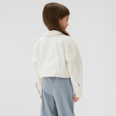 Рубашка для девочки укороченная KAFTAN, цвет молочный, размер 30 (98-104 см)