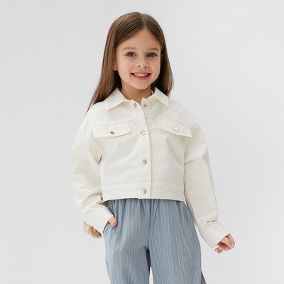 Рубашка для девочки укороченная KAFTAN, цвет молочный, размер 34 (122-128 см)